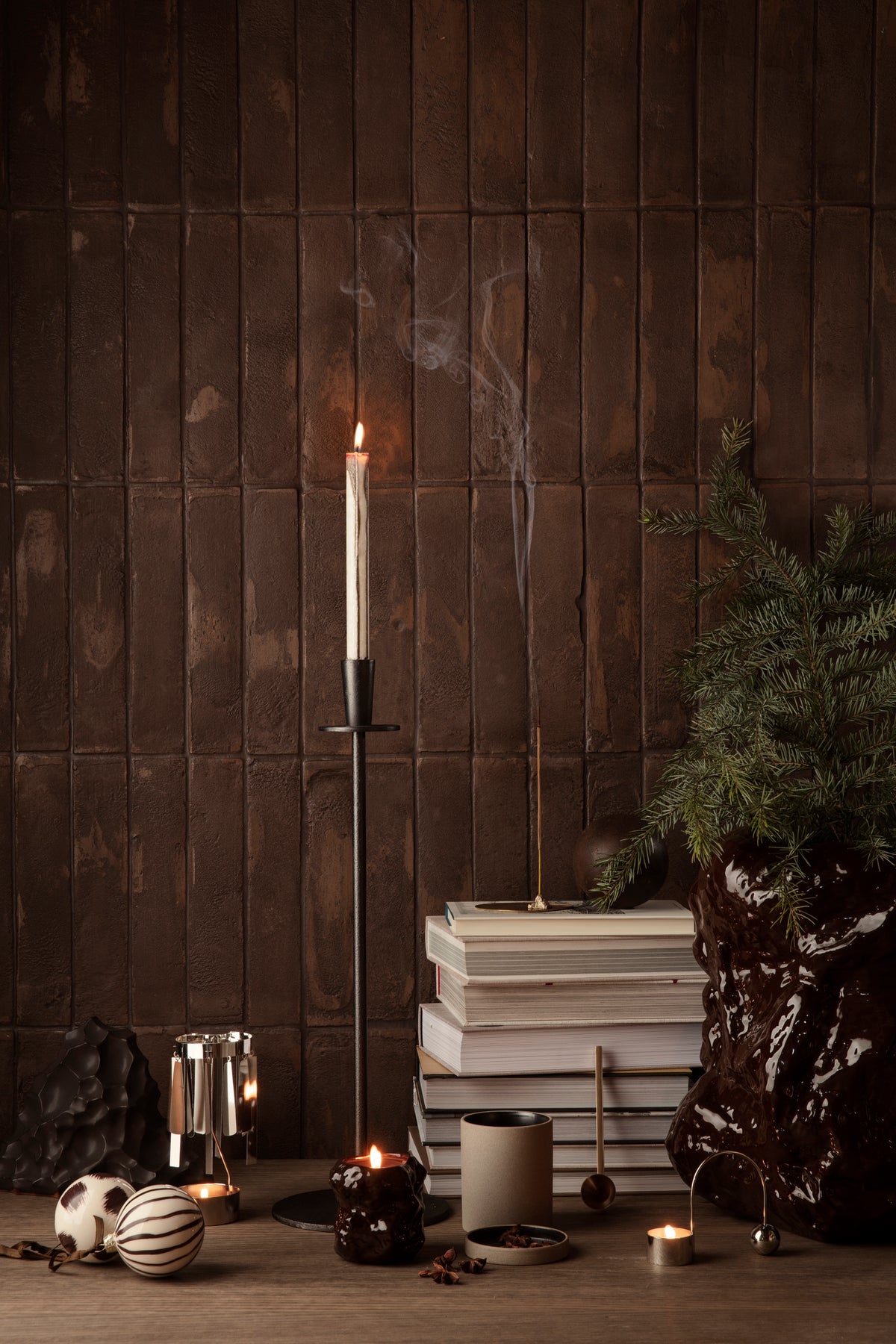 Hoy Casted Candle Holder by Ferm Living