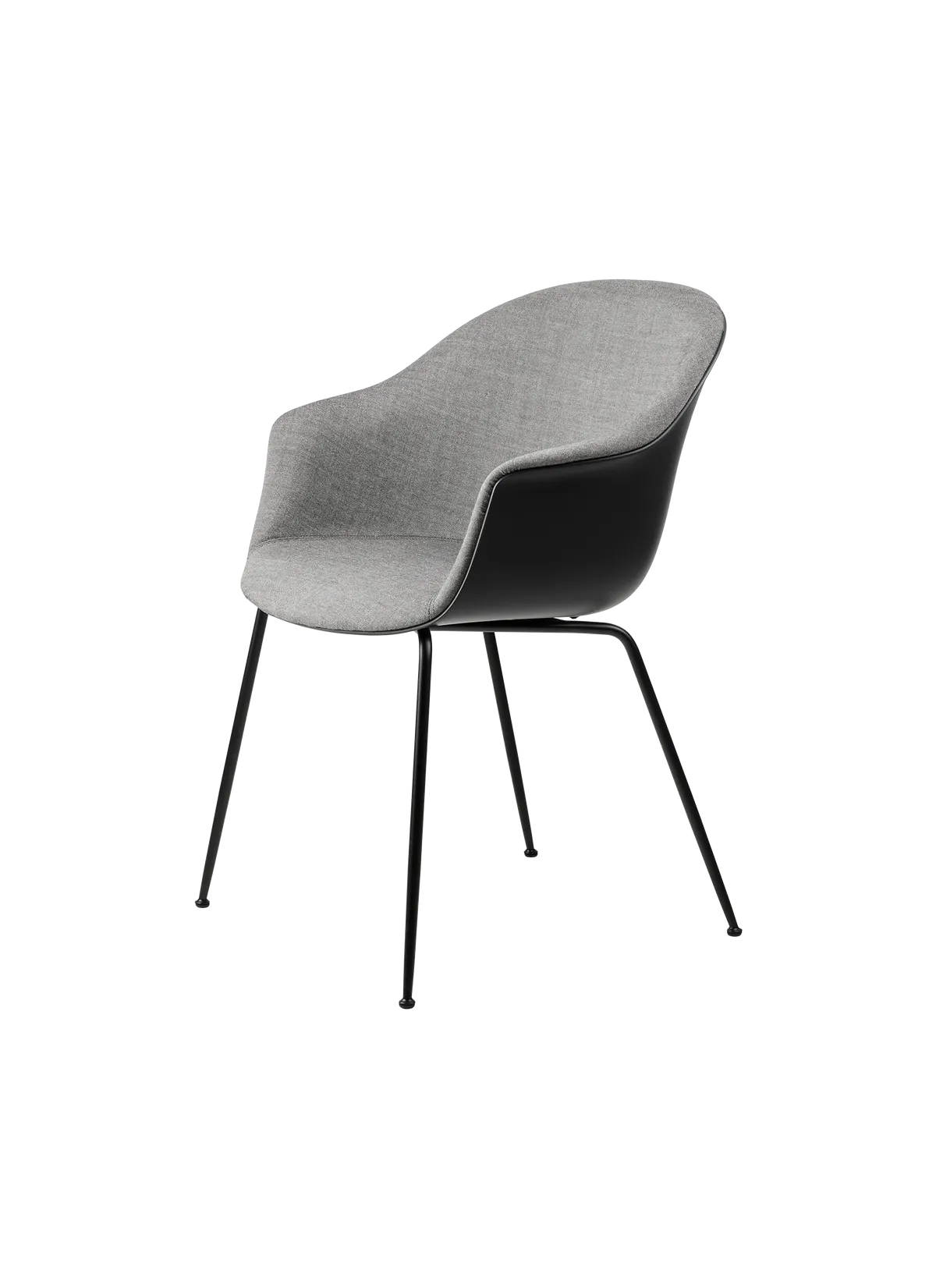Bat Dining Chair - Front Upholstered - Conic Base by Gubi