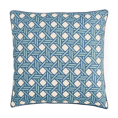 Basketweave Blue Pillow by Jonathan Adler