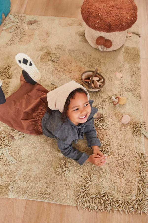 Mushroom Forest Washable Play Rug by Lorena Canals