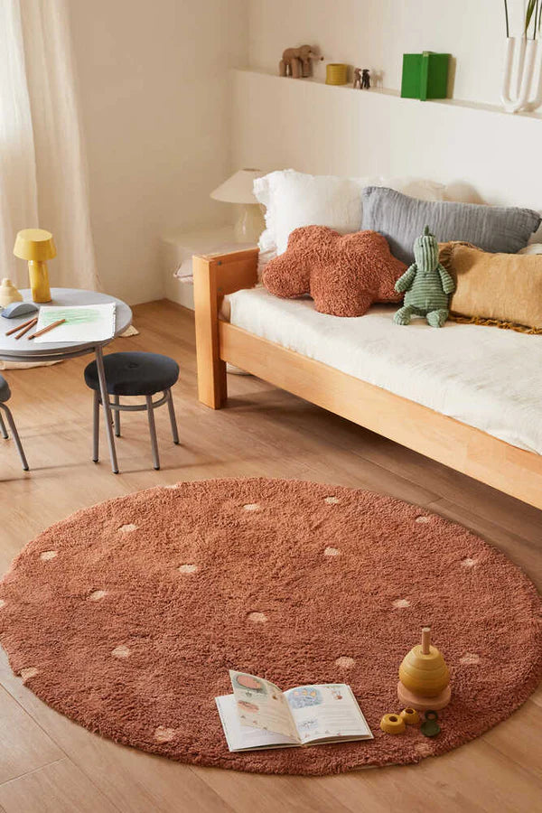 Round Dot Washable Rug by Lorena Canals