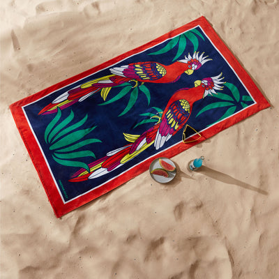Parrots Beach Towel by Jonathan Adler