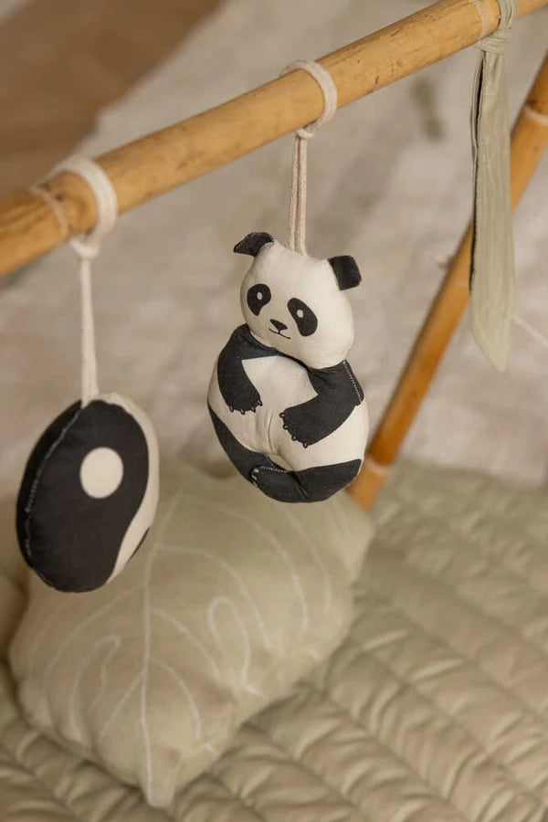 Set of 3 Rattle Toy Hangers - Panda by Lorena Canals