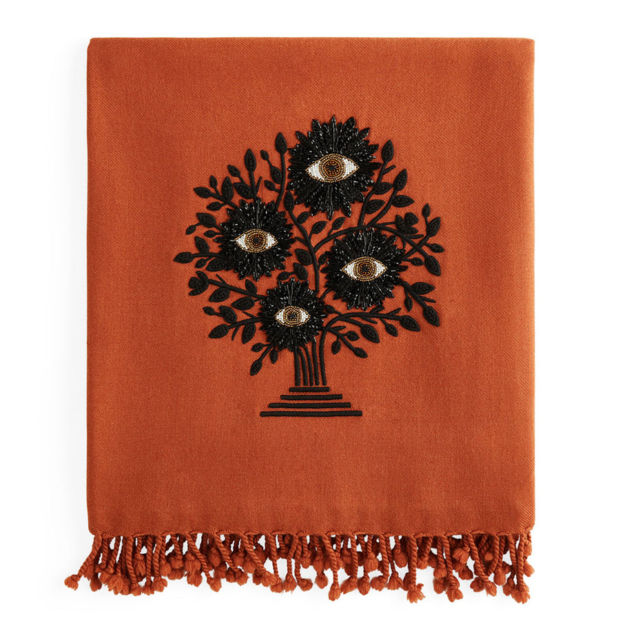 Tree of Eyes Embellished Throw by Jonathan Adler