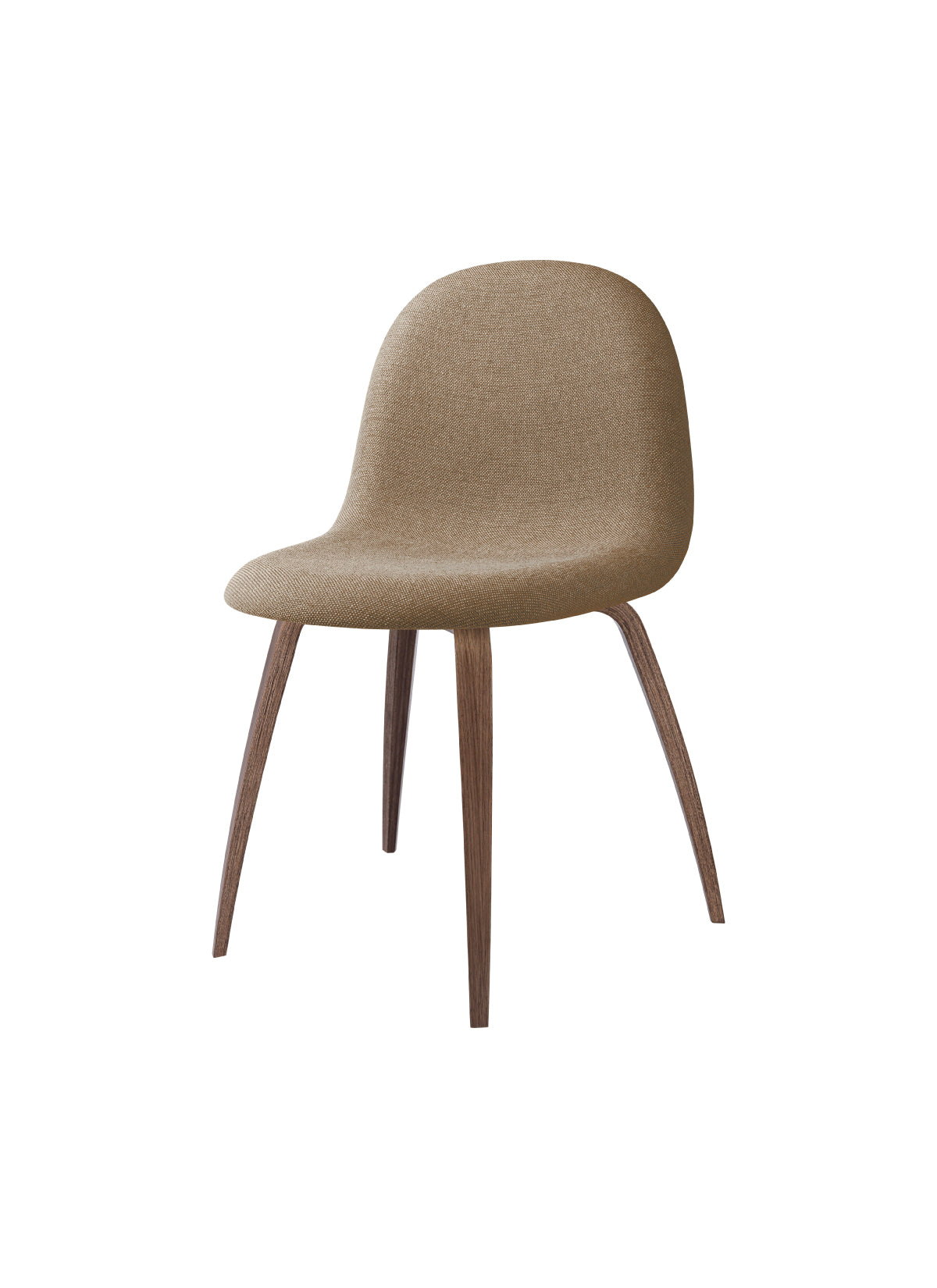 GUBI 3D Dining Chair - Fully Upholstered - Wood Base by Gubi