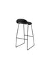 GUBI 3D Bar Stool - Front Upholstered - Sledge Base - Plastic Shell by Gubi