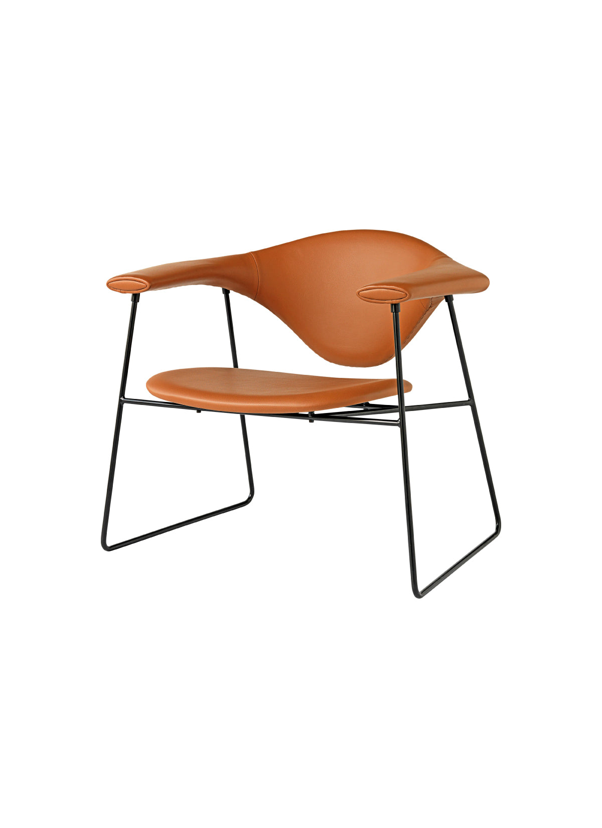 Masculo Lounge Chair - Sledge Base by Gubi