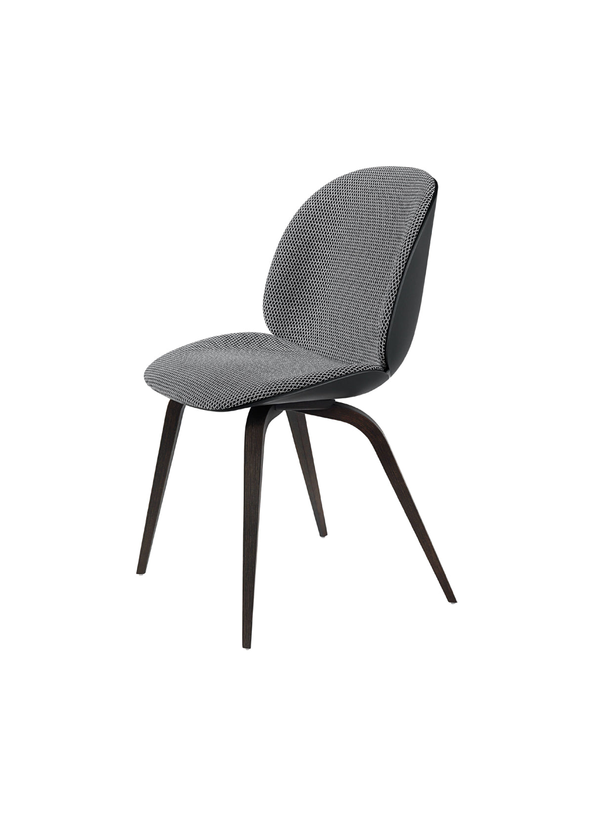 Beetle Dining Chair - Front Upholstered - Wood Base by Gubi