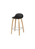 GUBI 3D Counter Stool - Un-Upholstered - Wood Base - Plastic Shell by Gubi