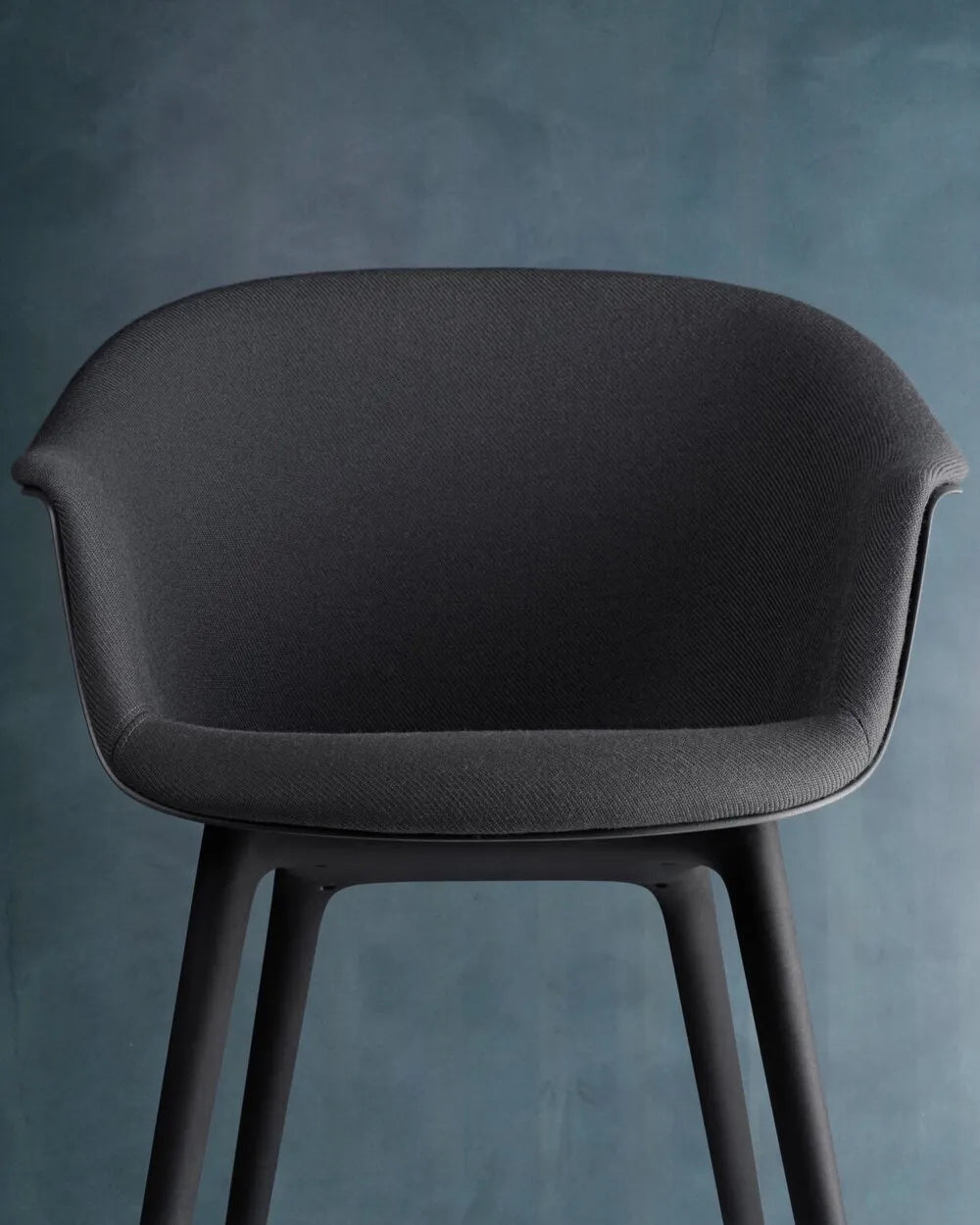 Bat Dining Chair - Front Upholstered - Plastic Base by Gubi