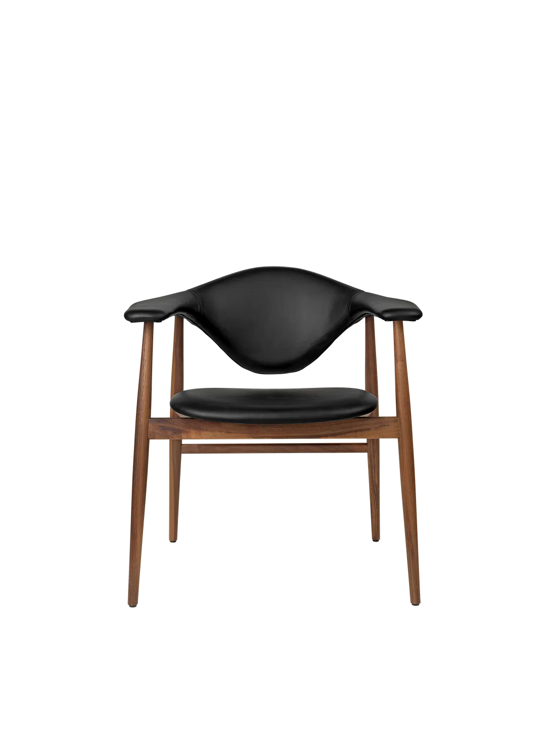 Masculo Dining Chair - Wood Base by Gubi
