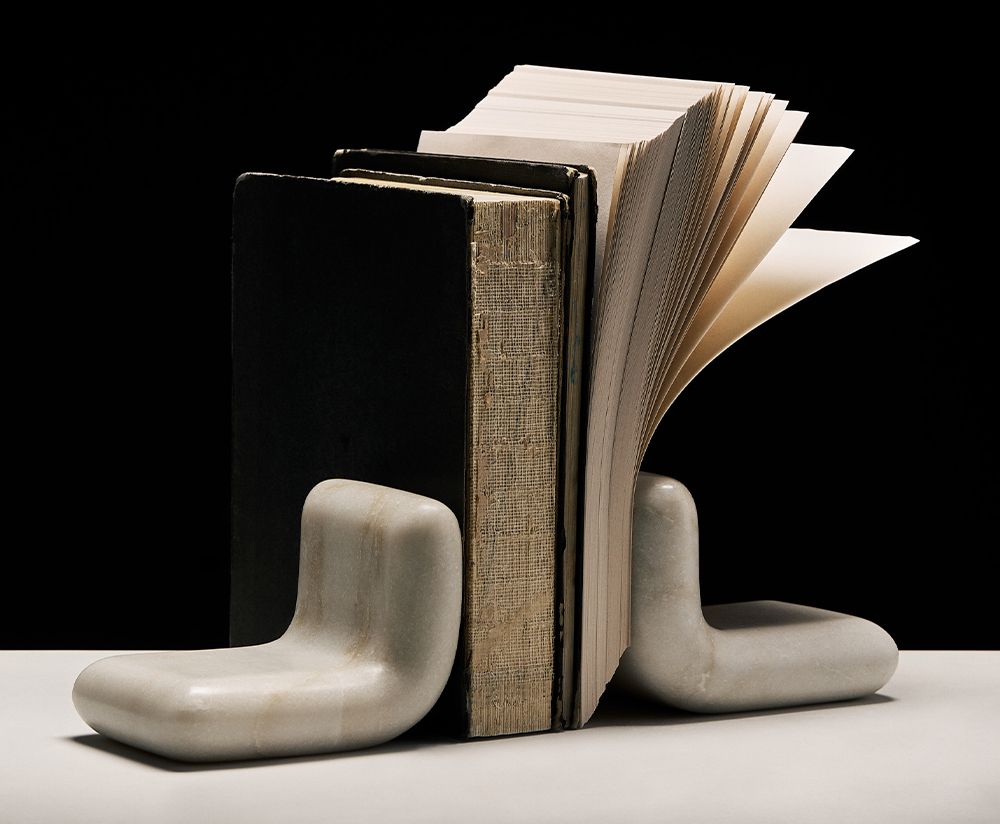 Stone Bookends White by Tom Dixon