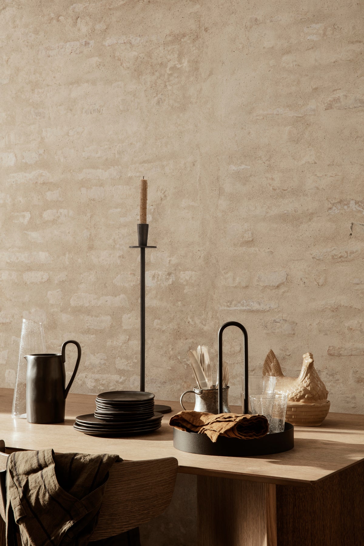 Hoy Casted Candle Holder by Ferm Living