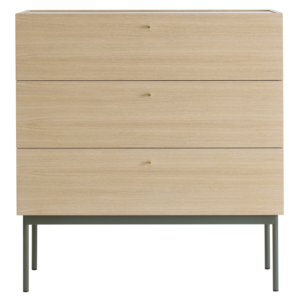 Luc Drawer 100 with 3 Drawers and Glass Top by Asplund