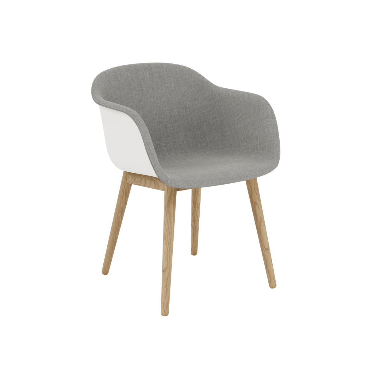 Fiber Armchair Wood Base – Front Upholstery by Muuto