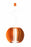 Lumen Center Orange, Orange P Suspension Lamp