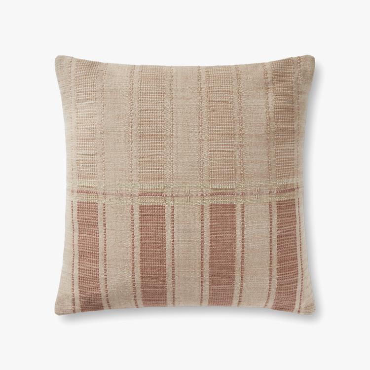 Marin Pal0002 Natural / Rust Pillow by Amber Lewis × Loloi