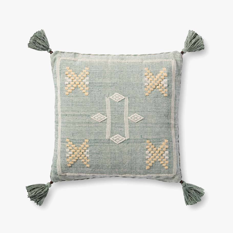 P4145 ED Green / Multi Pillow by Loloi