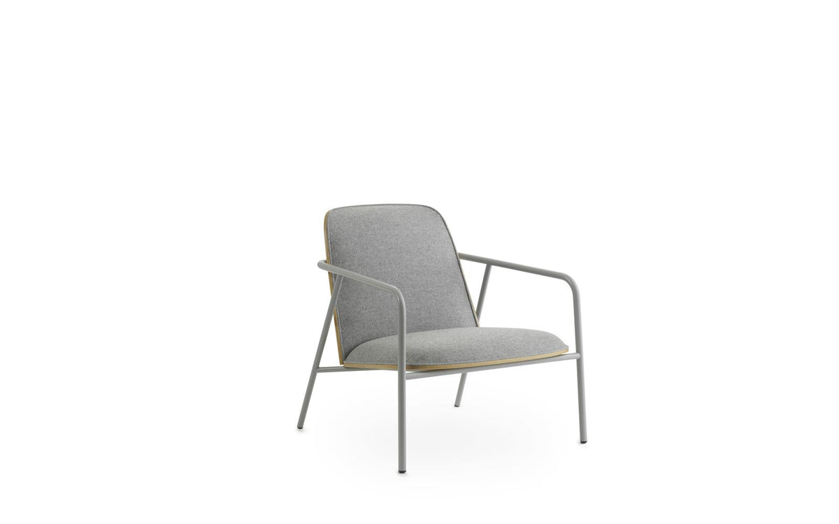 Pad Low Back Lounge Chair (Grey Steel Frame) by Normann Copenhagen