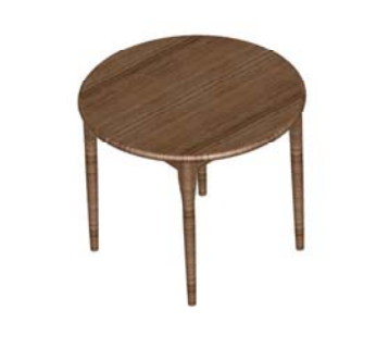 Round Pedestal Table 9274 by Dyrlund