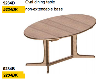 Oval Dining Table 9234 by Dyrlund