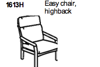 Highback Easy Chair 1613 by Dyrlund