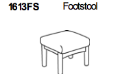 Footstool 1613 by Dyrlund