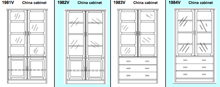 Rosenborg China Cabinet 110 x 38 / 35,5 x 199,3 cm by Dyrlund
