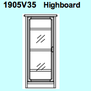 Rosenborg Highboard 58,5 x 38 / 35,5 x 138,5 cm by Dyrlund