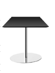 Gubi A21 - A22 (106,5 cm Height) Square Table