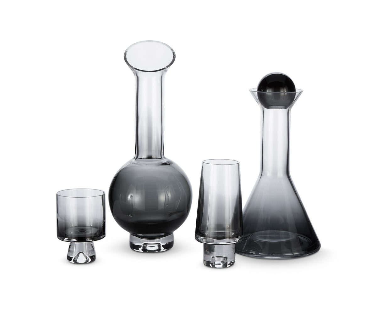 Tank Low Ball Glasses Black Set of Two by Tom Dixon