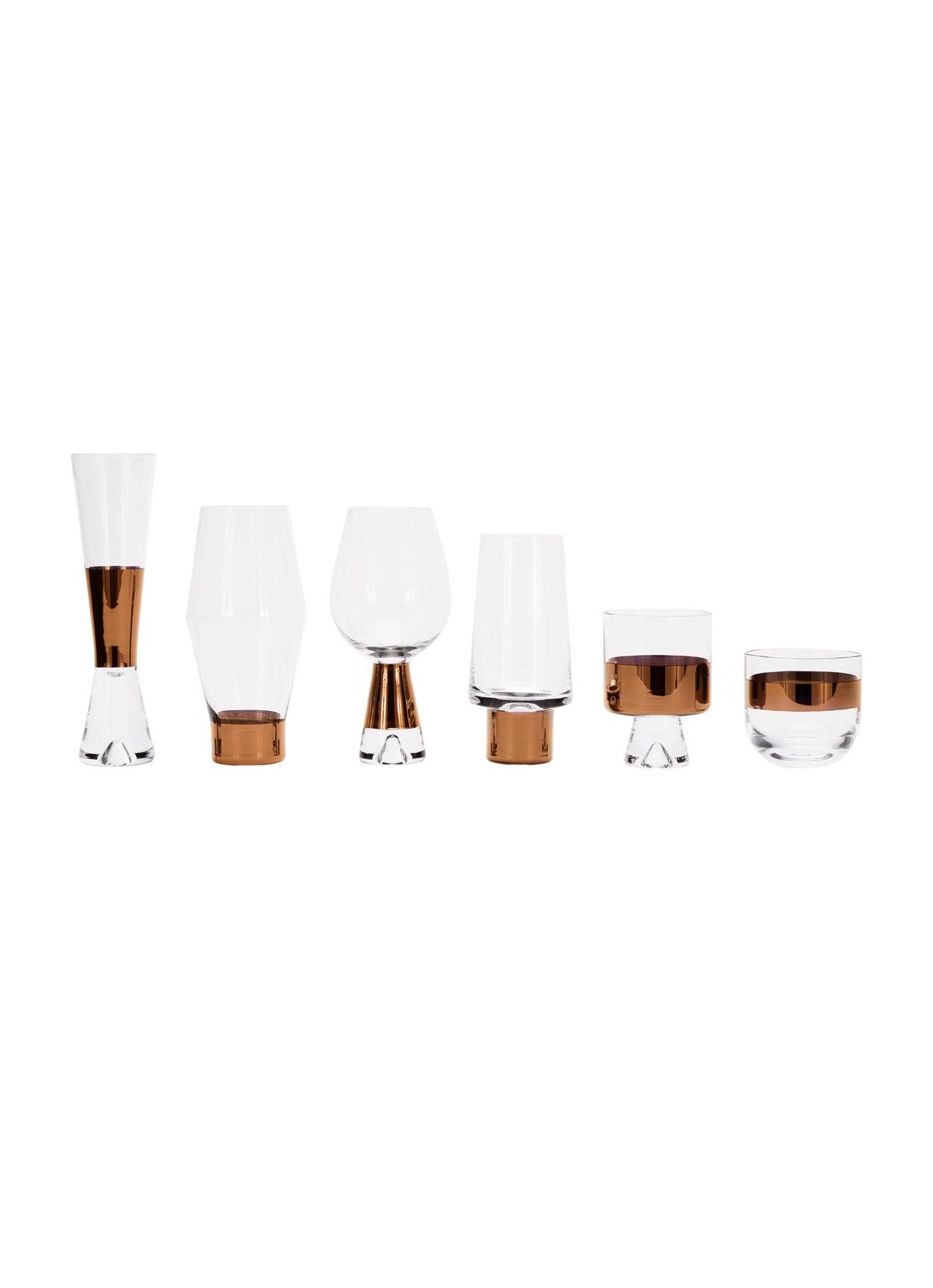 Tank Champagne Glasses Copper Set of Two by Tom Dixon