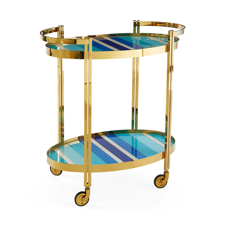 Ultramarine Bar Cart by Jonathan Adler