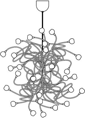 Harco Loor Snowball/Colorball Double Chandelier