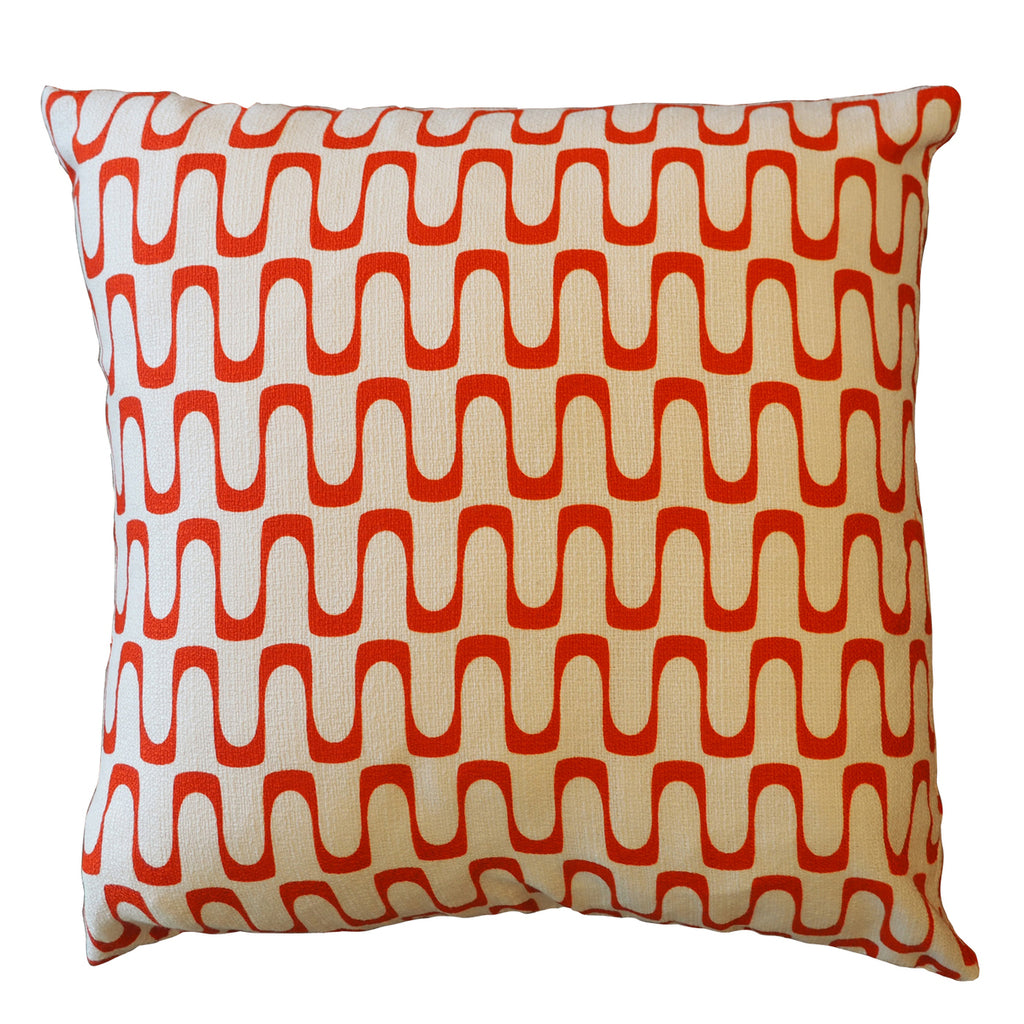 Barkcloth Throw Pillows (Fabric by Jessica Jones) for Hip Haven