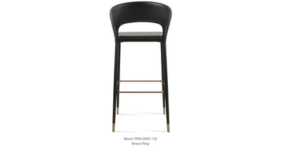Soho Concept Prada Stool with full upholstery, modern seating piece featuring sleek design and cushioned surface.
