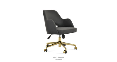 Marash arm office chair by Soho Concept featuring black upholstery, modern design, and ergonomic armrests for comfortable seating.
