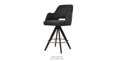 Soho Concept Marash Arm Pyramid MW Stool, modern seating with armrests and pyramid-style base, in a stylish contemporary design