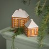 Gingerbread Ceramic Frosted House Tealight Holder by Kähler