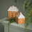 Gingerbread Ceramic Frosted House Tealight Holder by Kähler