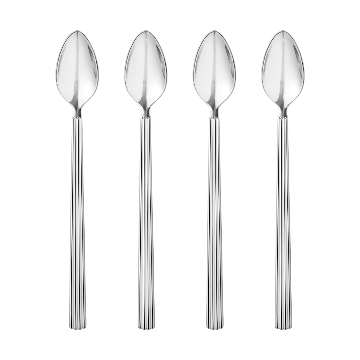 Bernadotte Long Latte Spoon Set - 4pcs by Georg Jensen