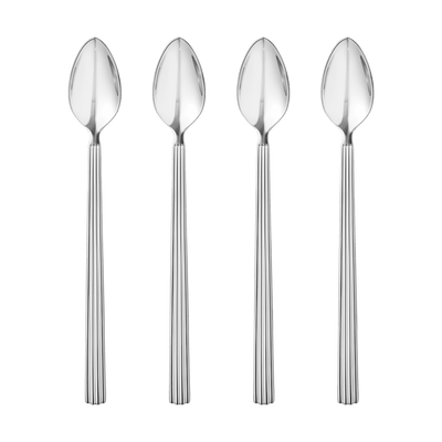 Bernadotte Long Latte Spoon Set - 4pcs by Georg Jensen