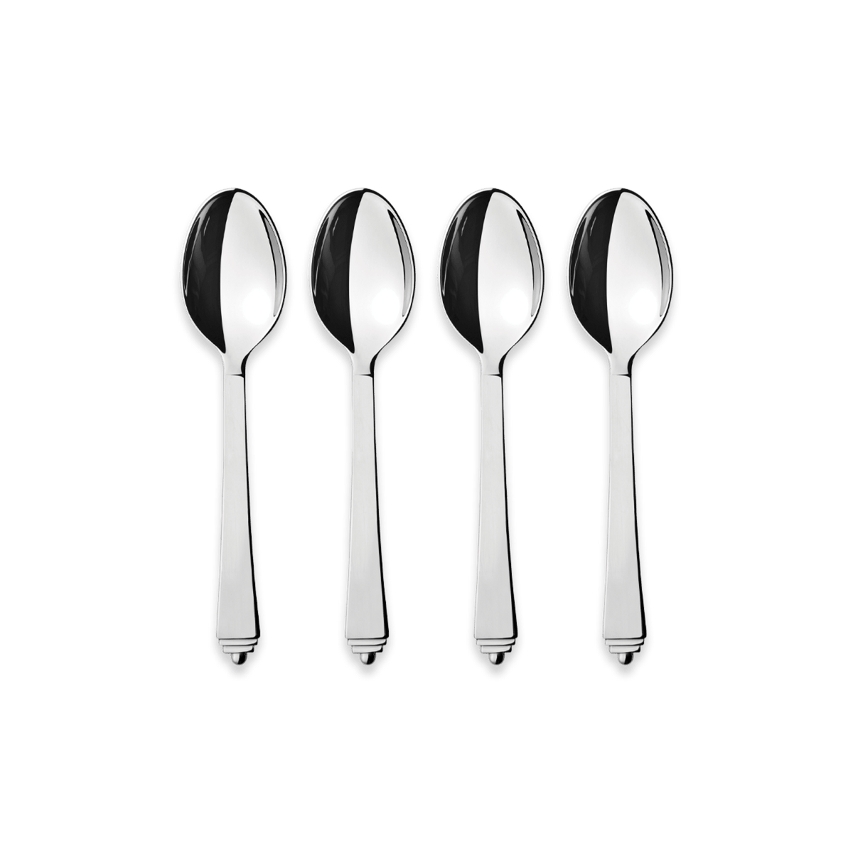 Pyramid Dessert Spoon Set - 4pcs by Georg Jensen