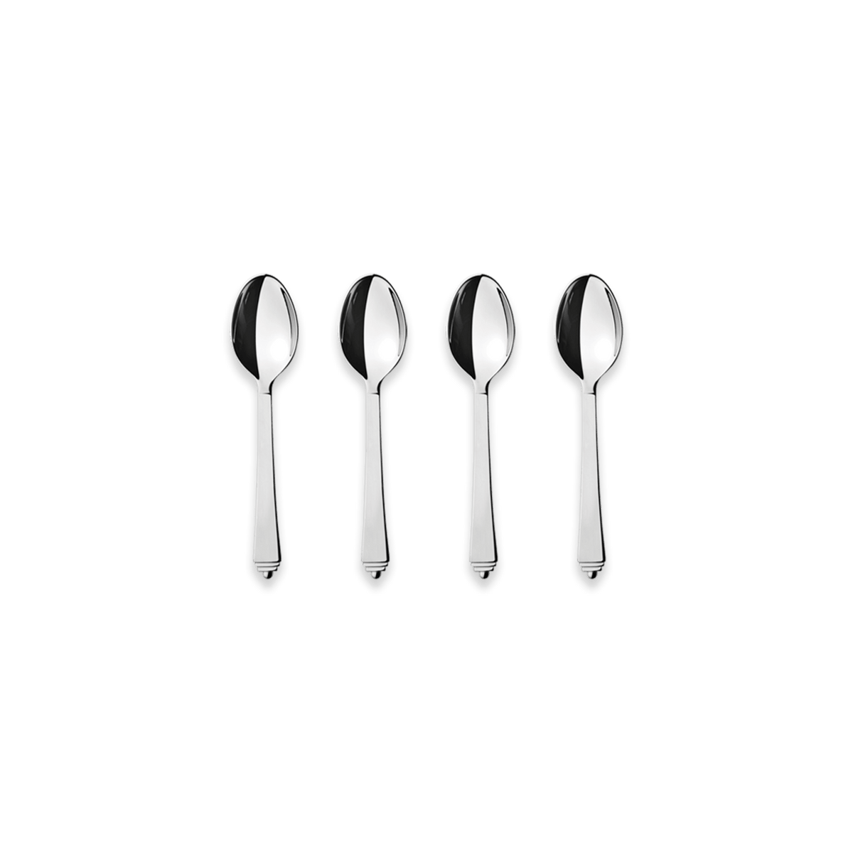 Pyramid Tea Spoon Set - Large, 4pcs by Georg Jensen