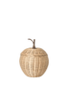 Ferm Living Apple Braided Storage for kids, colorful woven fabric storage container with apple design.