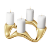 Cobra Round Candle Holder - Gold by Georg Jensen