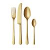 Copenhagen Matte Gold Cutlery Set by Georg Jensen