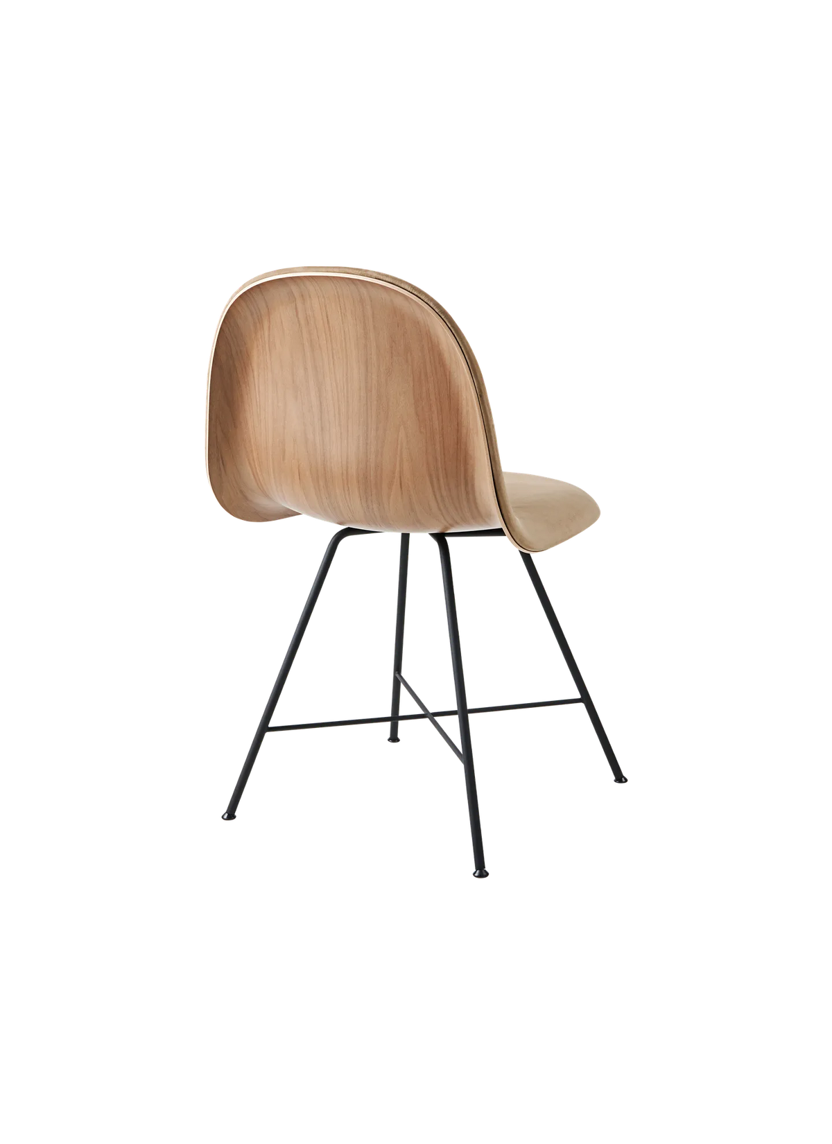 GUBI 3D Dining Chair - Front Upholstered, Center base by Gubi