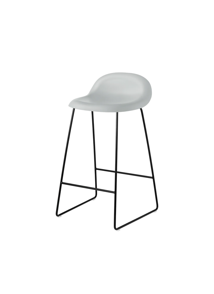 GUBI 3D Counter Stool - Un-Upholstered, Sledge base by Gubi