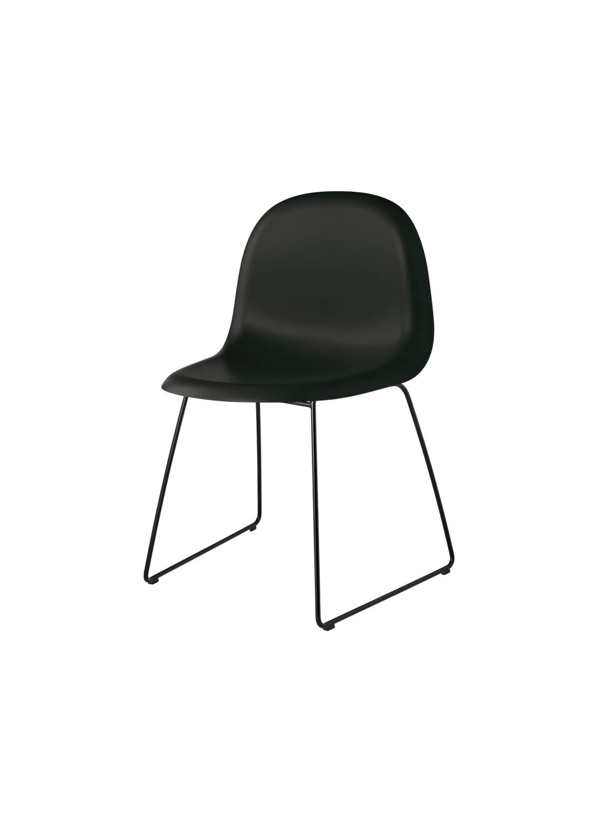 GUBI 3D Dining Chair - Un-Upholstered, Sledge base by Gubi